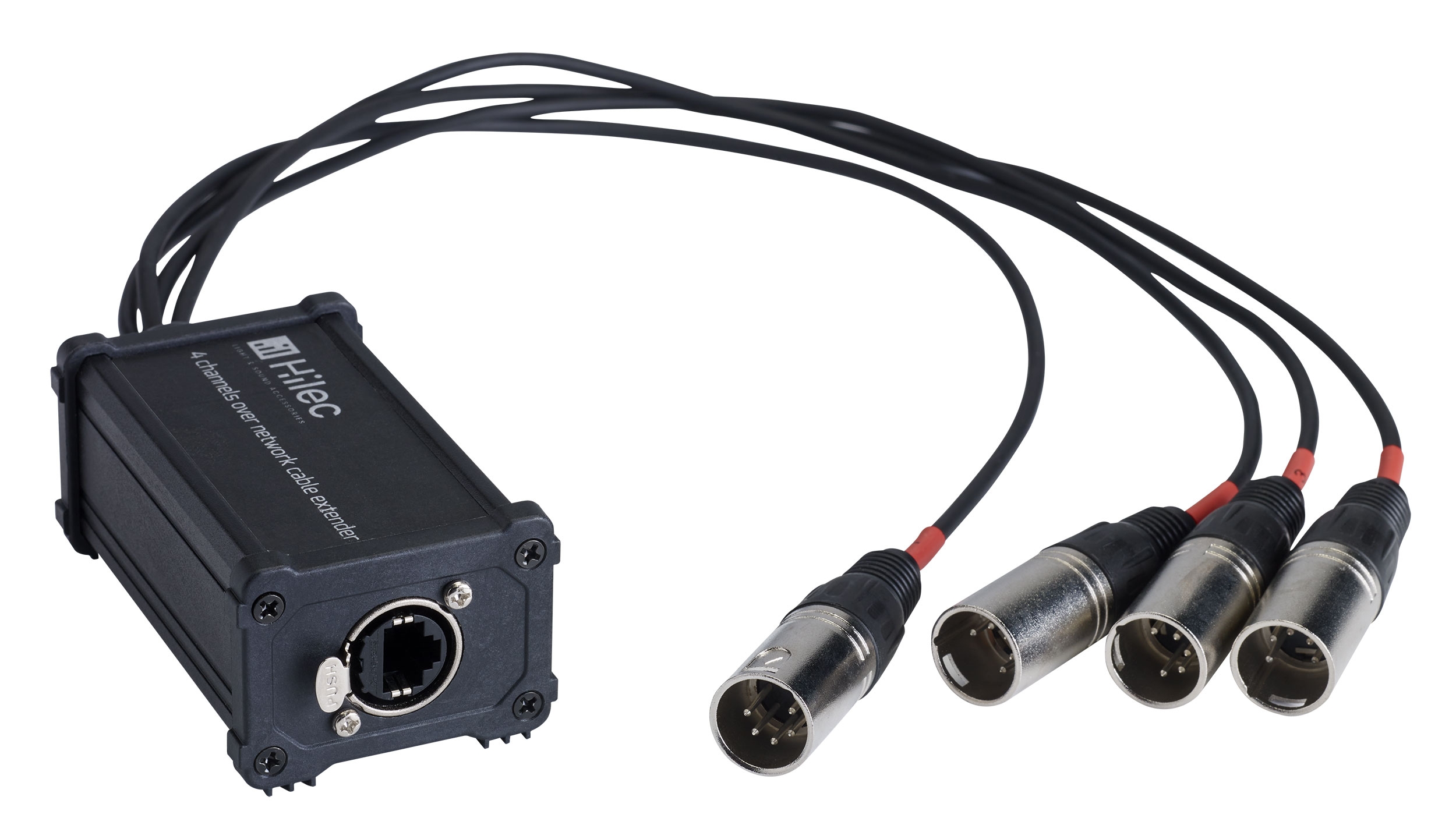 RJ45 / XLR5M adapter box for audio or DMX signal