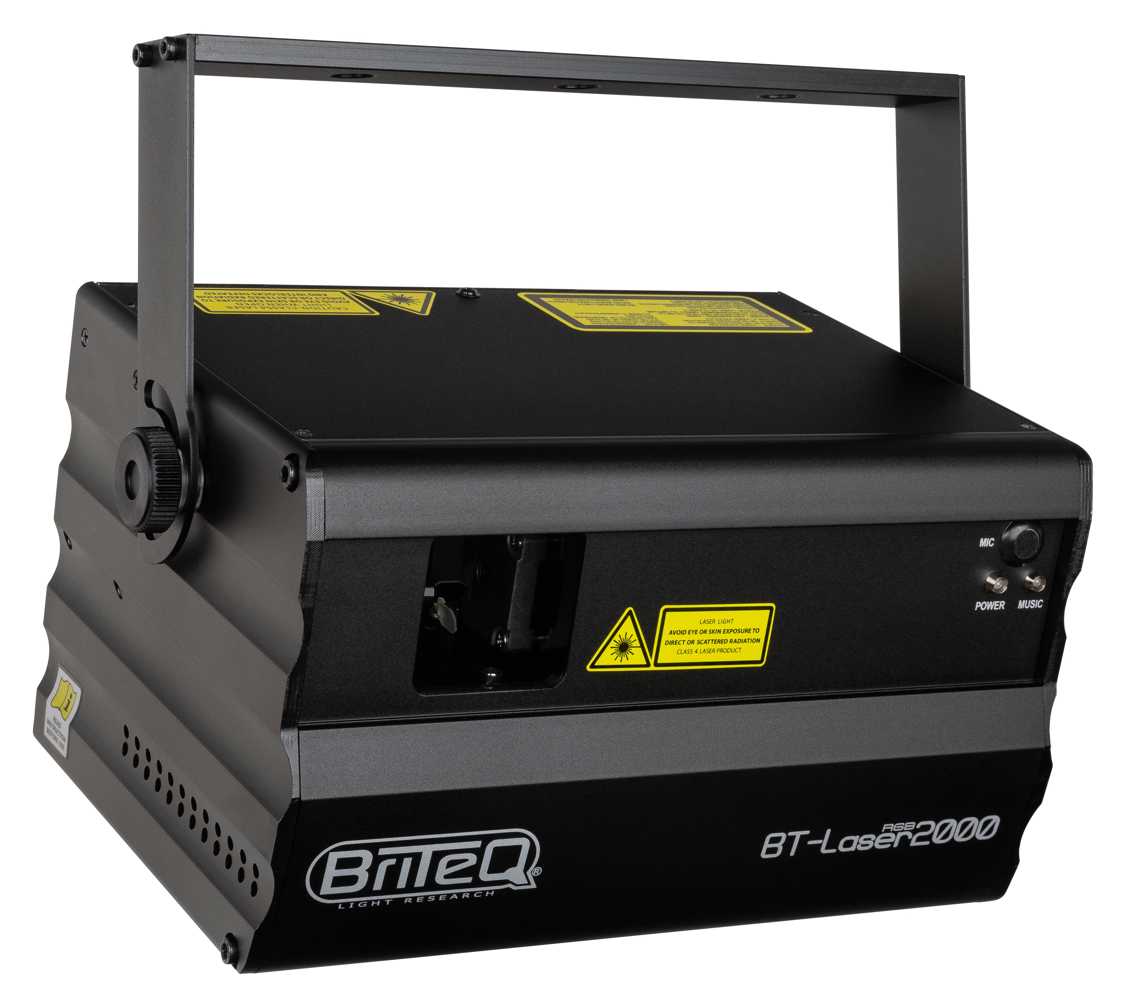 A superb and powerful 2W Class-IV RGB laser for all your events!  Perfect for clubs, discotheques, rental companies.