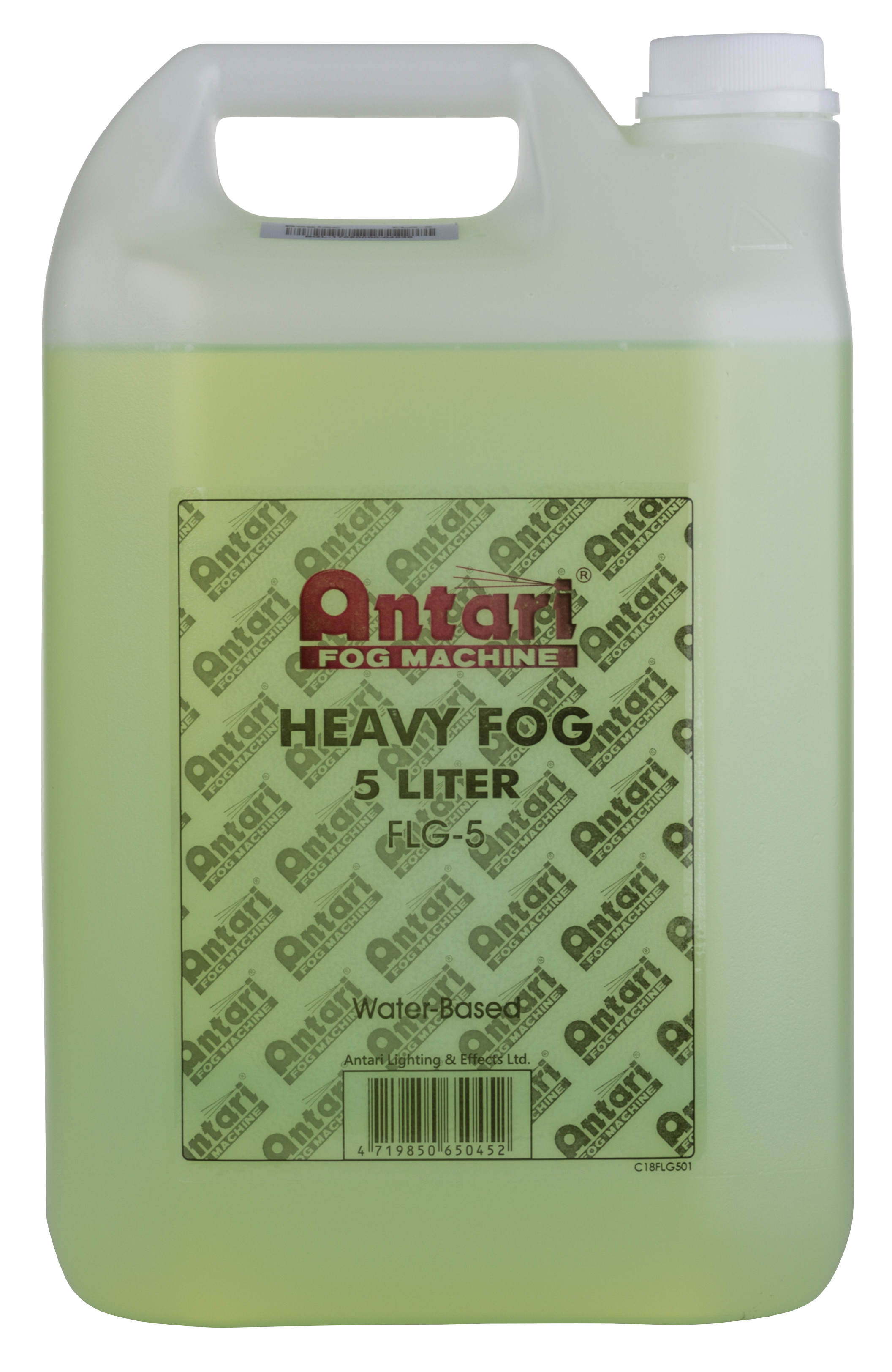 ANTARI FLG Heavy Fog Liquid produces fog which has a longer lasting time.