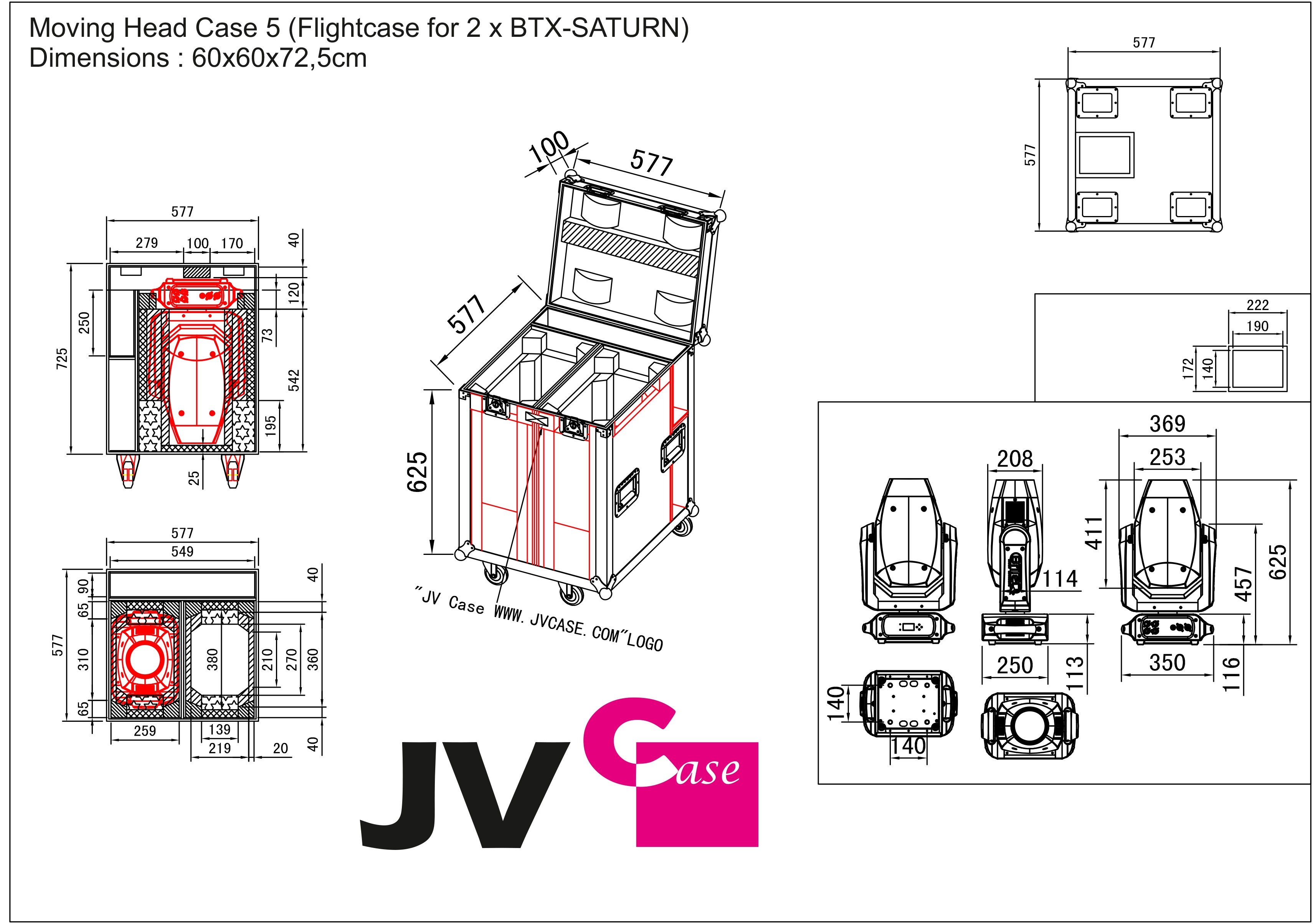 Briteq - MOVING HEAD CASE 7